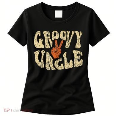 Groovy Uncle 70s Aesthetic Nostalgia 1970's Retro Uncle Women's T-Shirt