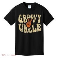 Groovy Uncle 70s Aesthetic Nostalgia 1970's Retro Uncle Kids T-Shirt thumb 0