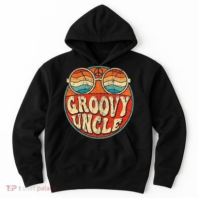 Groovy Uncle 70s Aesthetic Nostalgia 1970's Retro Uncle Hoodie