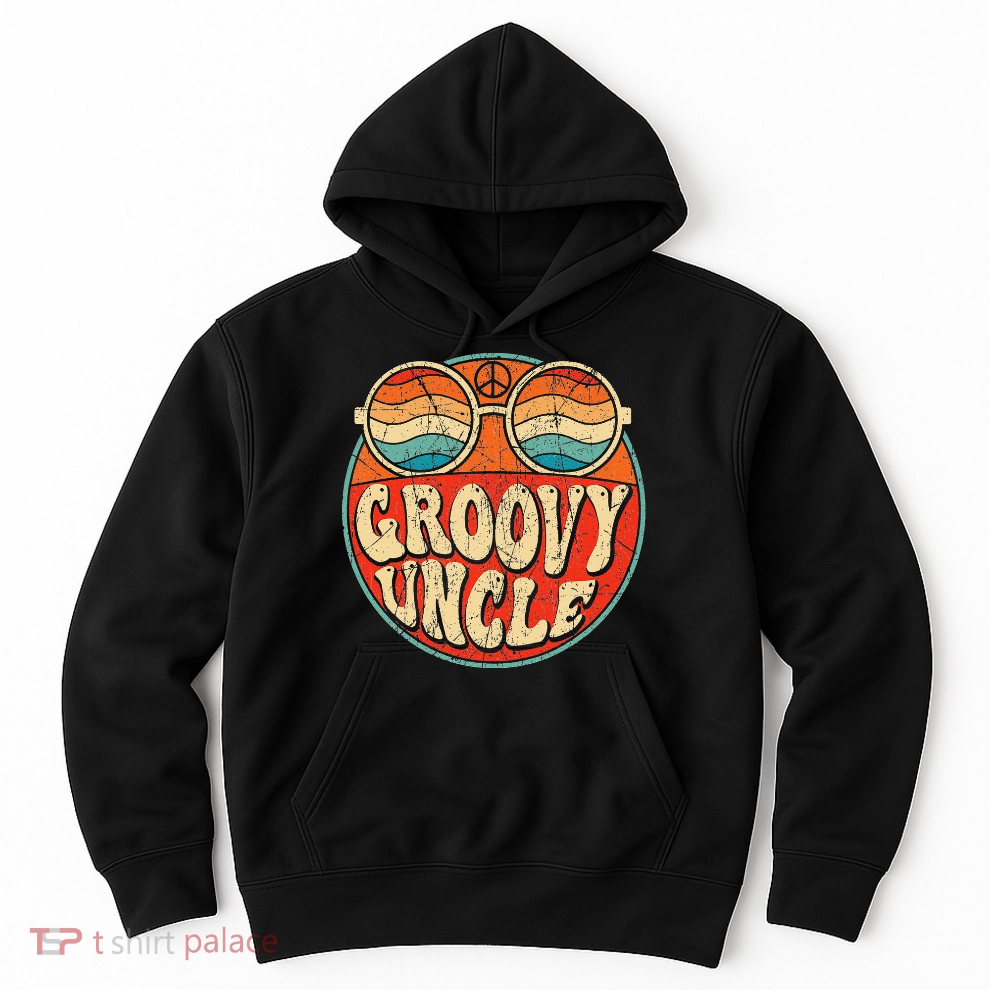 Groovy Uncle 70s Aesthetic Nostalgia 1970's Retro Uncle Hoodie