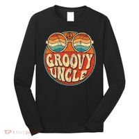 Groovy Uncle 70s Aesthetic Nostalgia 1970's Retro Uncle Long Sleeve Shirt thumb 0