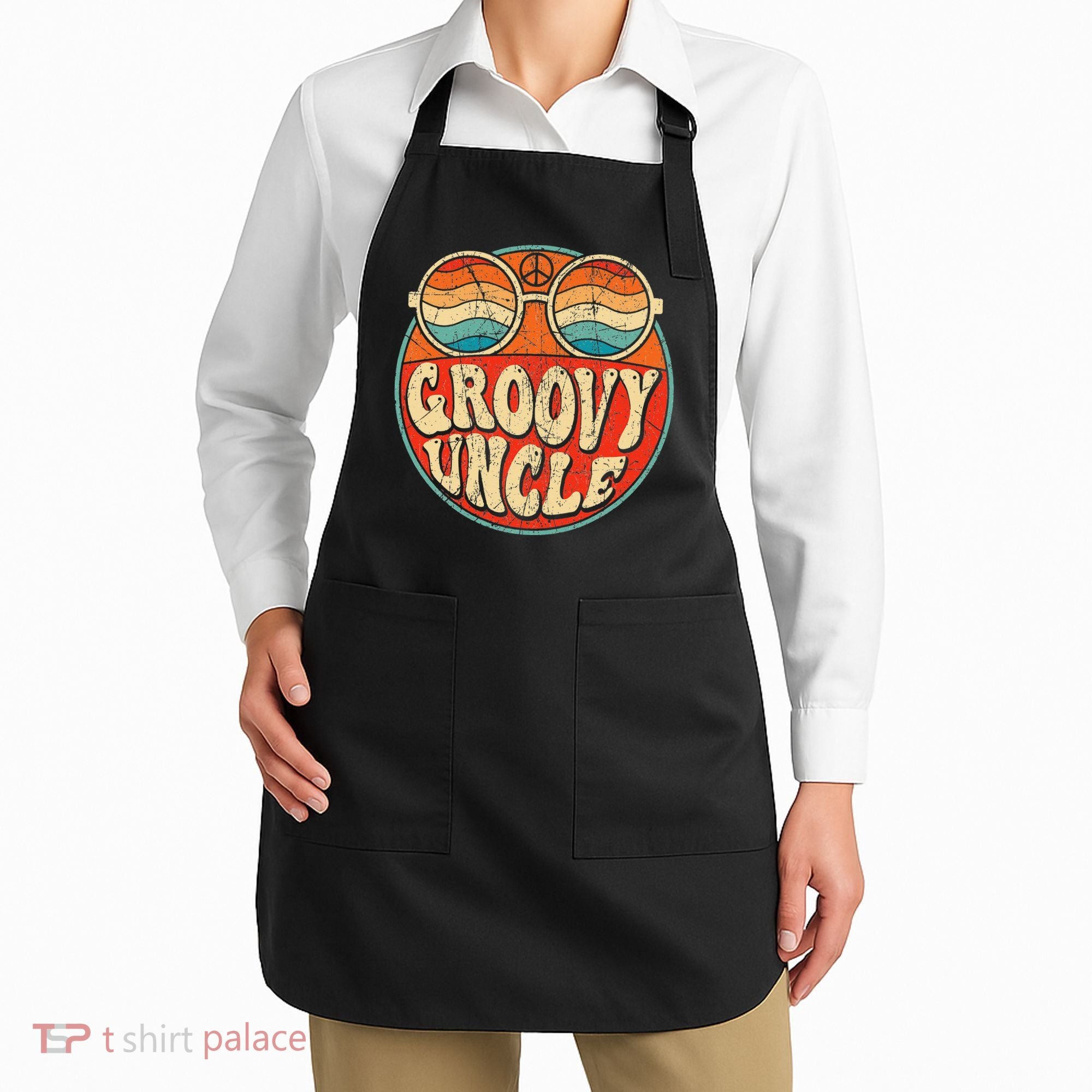 Groovy Uncle 70s Aesthetic Nostalgia 1970's Retro Uncle Apron