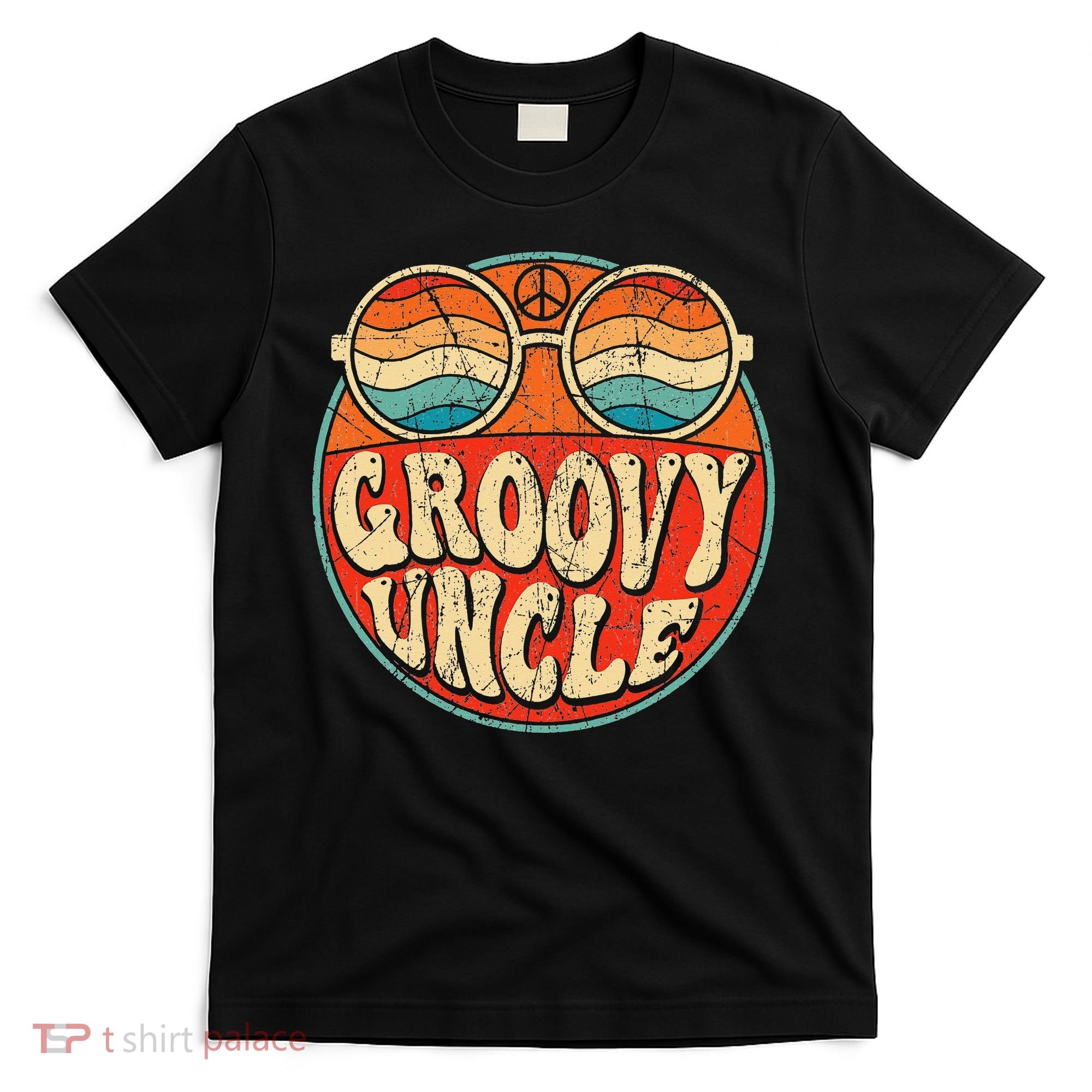 Groovy Uncle 70s Aesthetic Nostalgia 1970's Retro Uncle T-Shirt