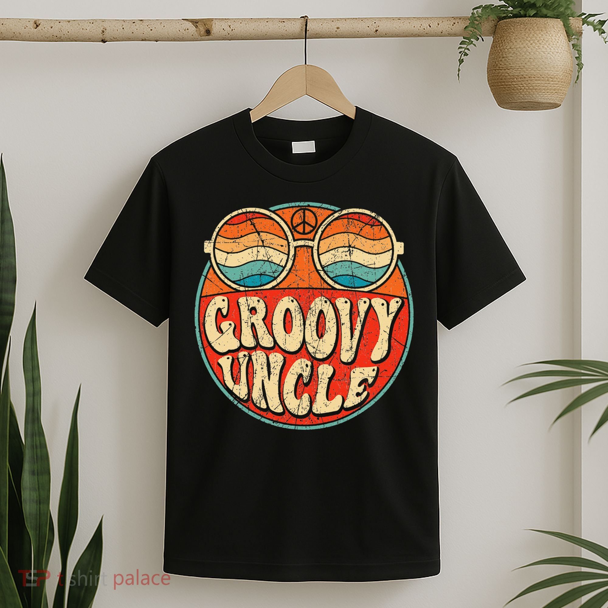 Groovy Uncle 70s Aesthetic Nostalgia 1970's Retro Uncle T-Shirt