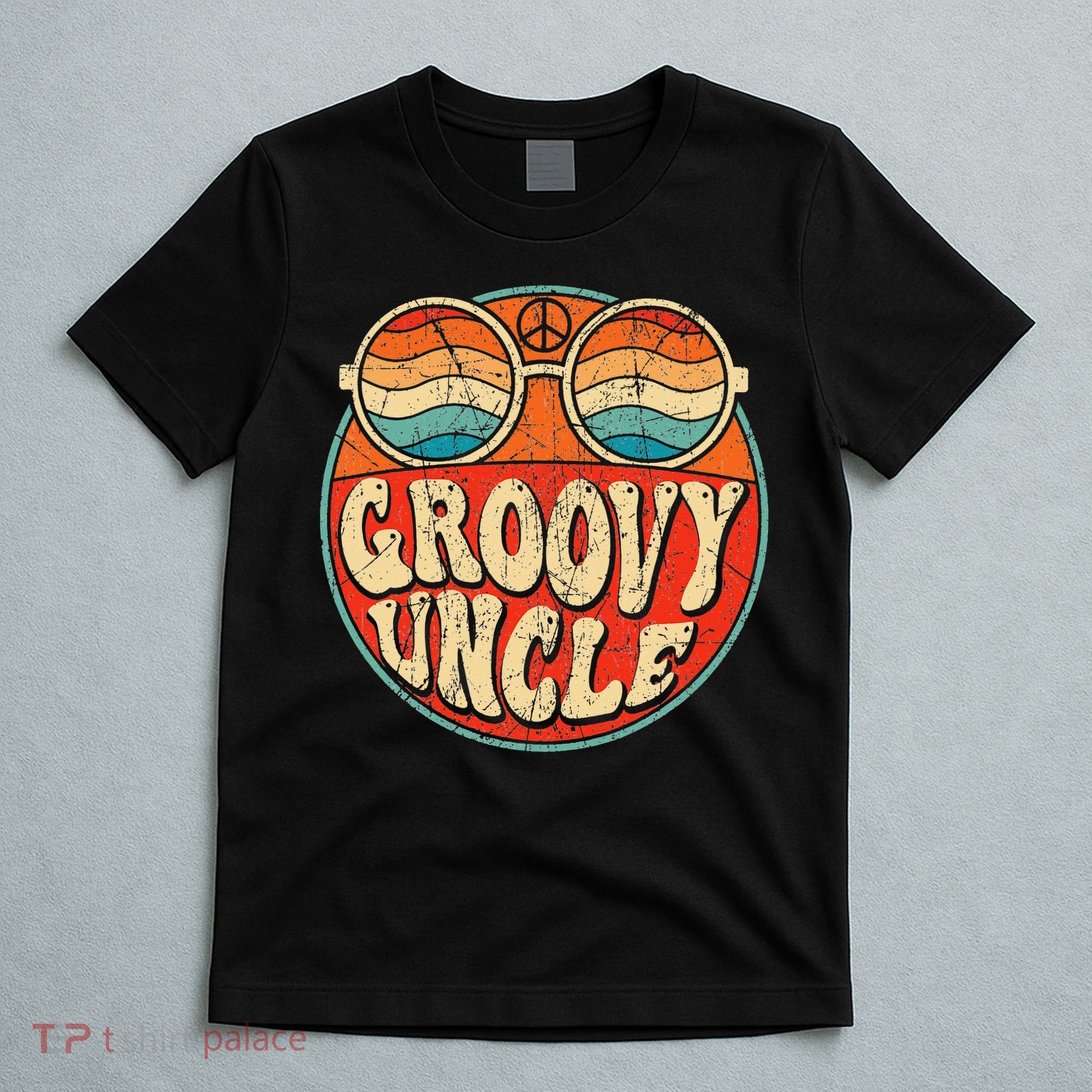 Groovy Uncle 70s Aesthetic Nostalgia 1970's Retro Uncle T-Shirt