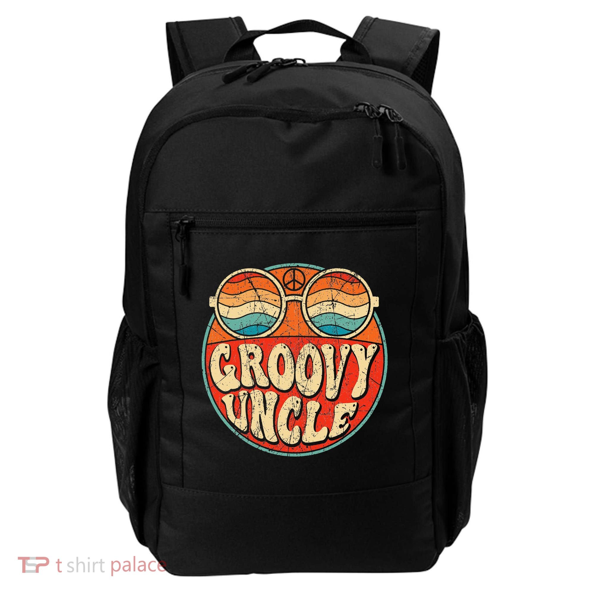 Groovy Uncle 70s Aesthetic Nostalgia 1970's Retro Uncle Backpack