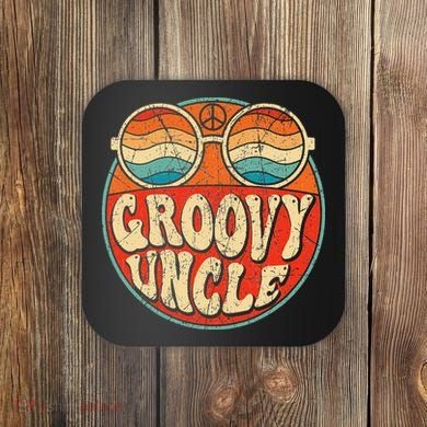 Groovy Uncle 70s Aesthetic Nostalgia 1970's Retro Uncle Coaster