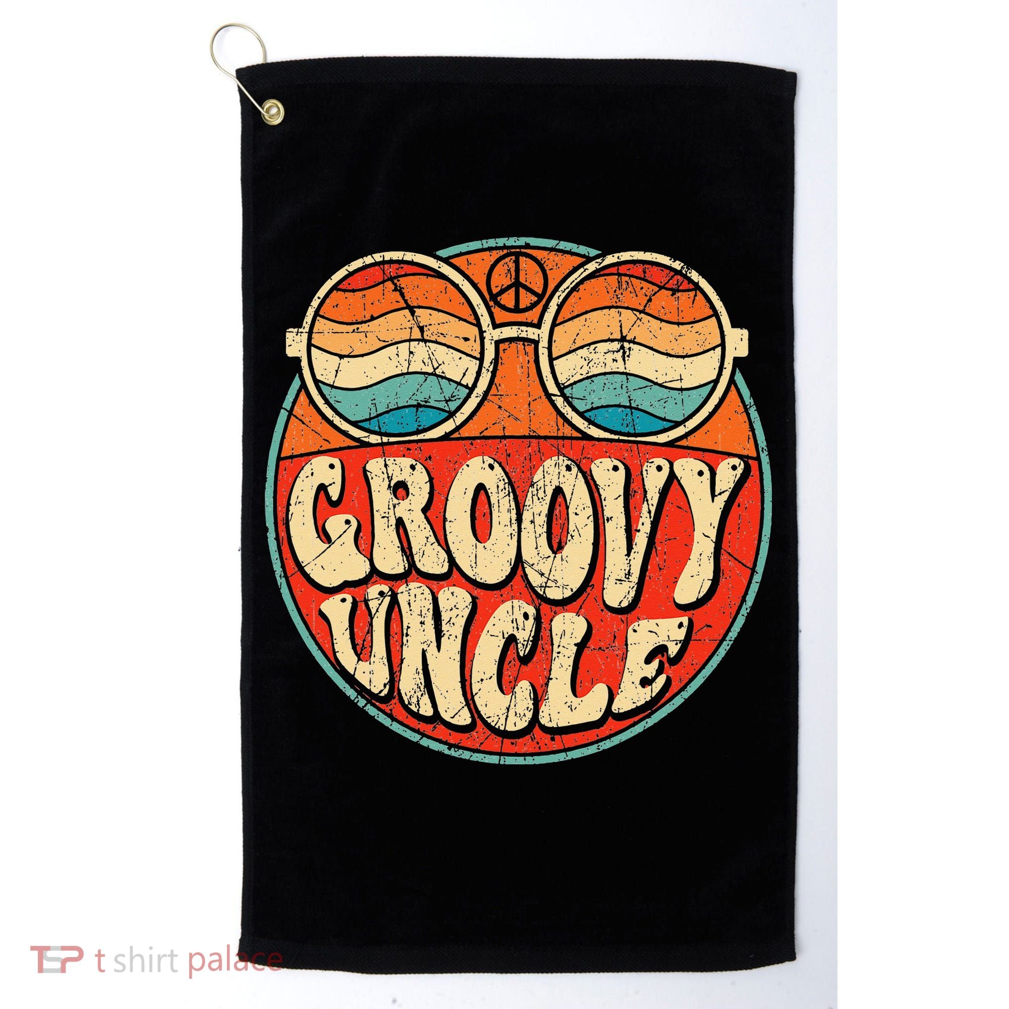 Groovy Uncle 70s Aesthetic Nostalgia 1970's Retro Uncle Golf Towel