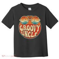 Groovy Uncle 70s Aesthetic Nostalgia 1970's Retro Uncle Toddler T-Shirt thumb 0