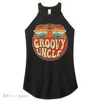 Groovy Uncle 70s Aesthetic Nostalgia 1970's Retro Uncle Women's Perfect Tri Rocker Tank thumb 0