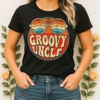 Groovy Uncle 70s Aesthetic Nostalgia 1970's Retro Uncle Women's T-Shirt thumb 2