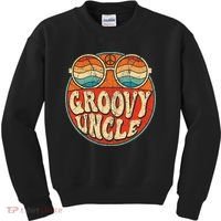 Groovy Uncle 70s Aesthetic Nostalgia 1970's Retro Uncle Kids Sweatshirt thumb 0