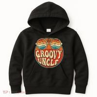 Groovy Uncle 70s Aesthetic Nostalgia 1970's Retro Uncle Kids Hoodie thumb 0