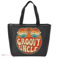 Groovy Uncle 70s Aesthetic Nostalgia 1970's Retro Uncle Tote Bag thumb 0