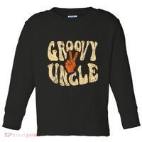 Groovy Uncle 70s Aesthetic Nostalgia 1970S Retro Uncle Toddler Long Sleeve Shirt thumb 0