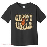 Groovy Uncle 70s Aesthetic Nostalgia 1970S Retro Uncle Toddler T-Shirt thumb 0