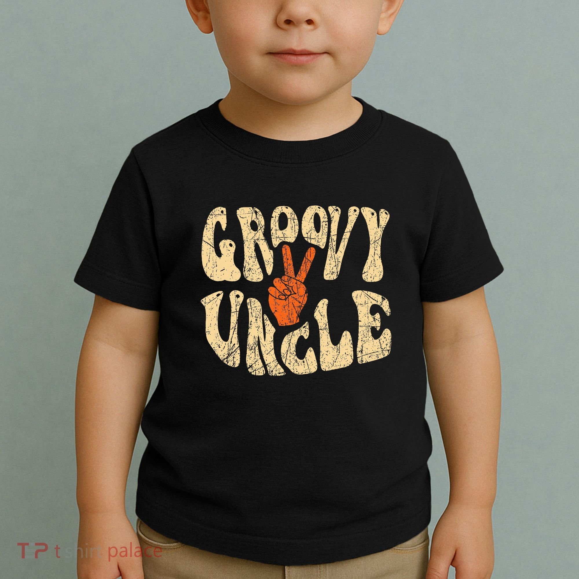 Groovy Uncle 70s Aesthetic Nostalgia 1970S Retro Uncle Toddler T-Shirt