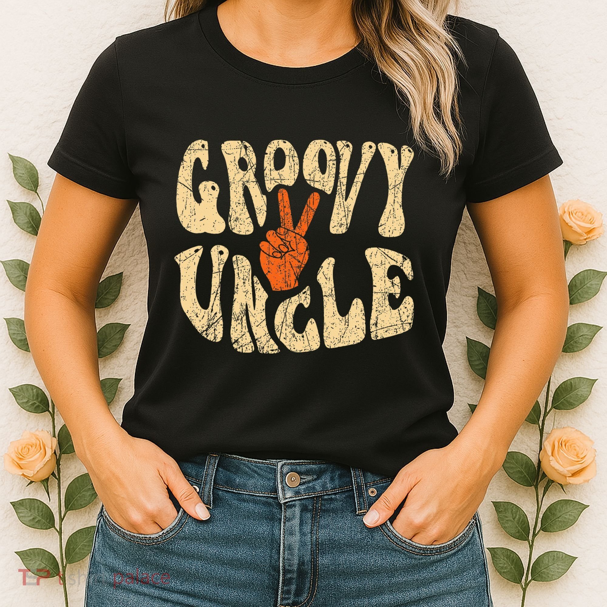 Groovy Uncle 70s Aesthetic Nostalgia 1970S Retro Uncle Women's T-Shirt