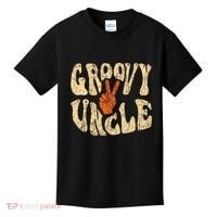 Groovy Uncle 70s Aesthetic Nostalgia 1970S Retro Uncle Kids T-Shirt thumb 0