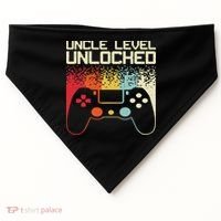 Gaming Uncle Art For Video Gamer First Time Uncle To Be USA-Made Doggie Bandana thumb 0