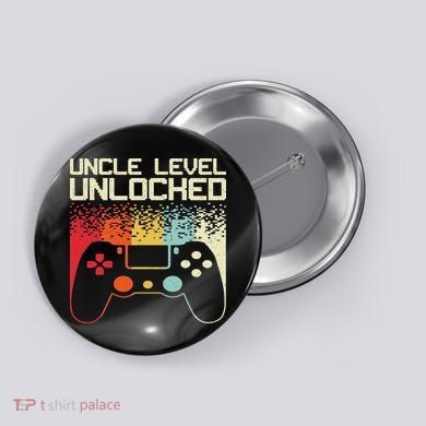 Gaming Uncle Art For Video Gamer First Time Uncle To Be Button