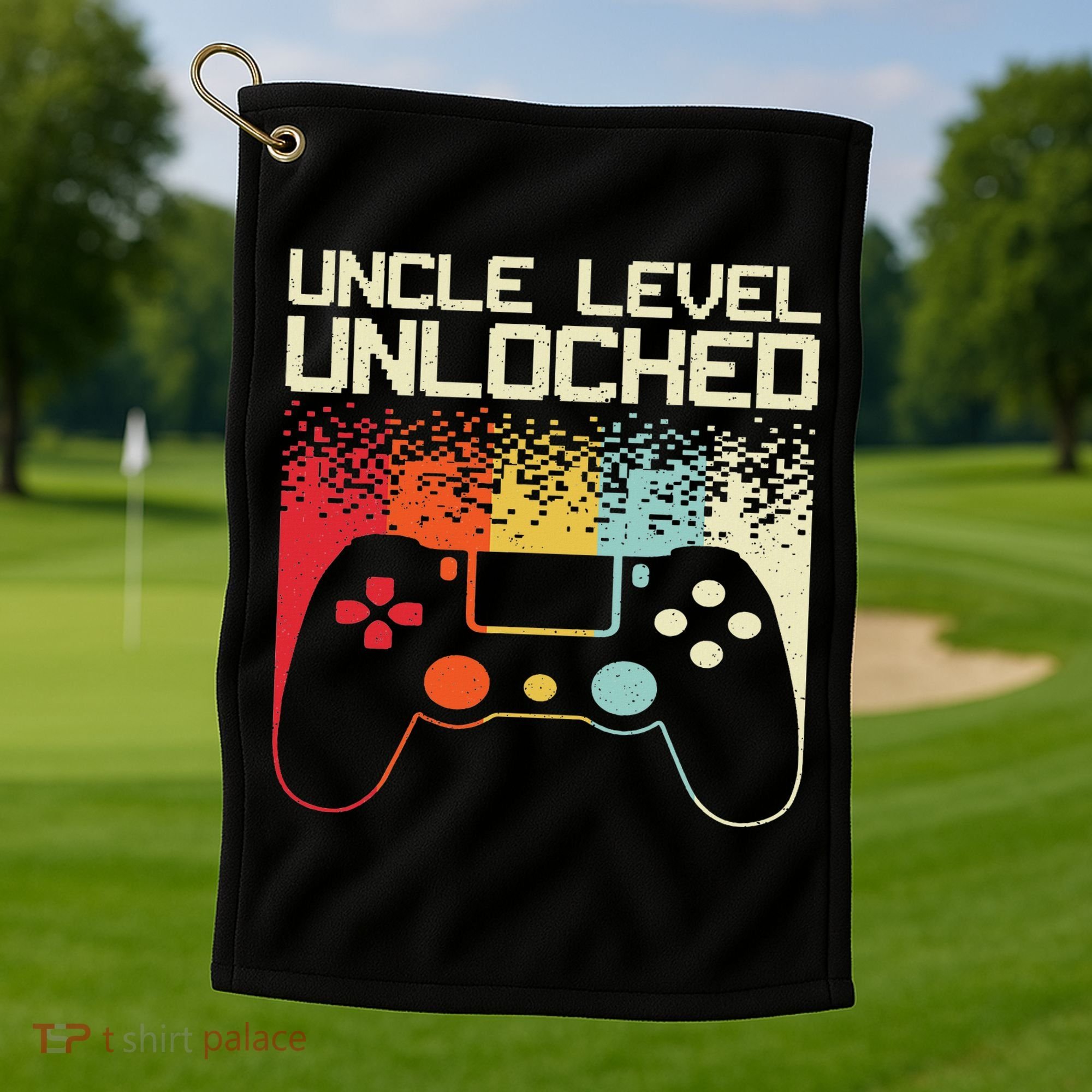 Gaming Uncle Art For Video Gamer First Time Uncle To Be Golf Towel
