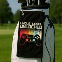 Gaming Uncle Art For Video Gamer First Time Uncle To Be Golf Towel thumb 2