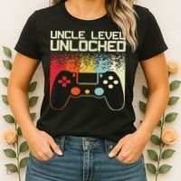 Gaming Uncle Art For Video Gamer First Time Uncle To Be Women's T-Shirt thumb 2