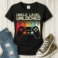 Gaming Uncle Art For Video Gamer First Time Uncle To Be Women's T-Shirt thumb 3