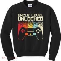 Gaming Uncle Art For Video Gamer First Time Uncle To Be Kids Sweatshirt thumb 0