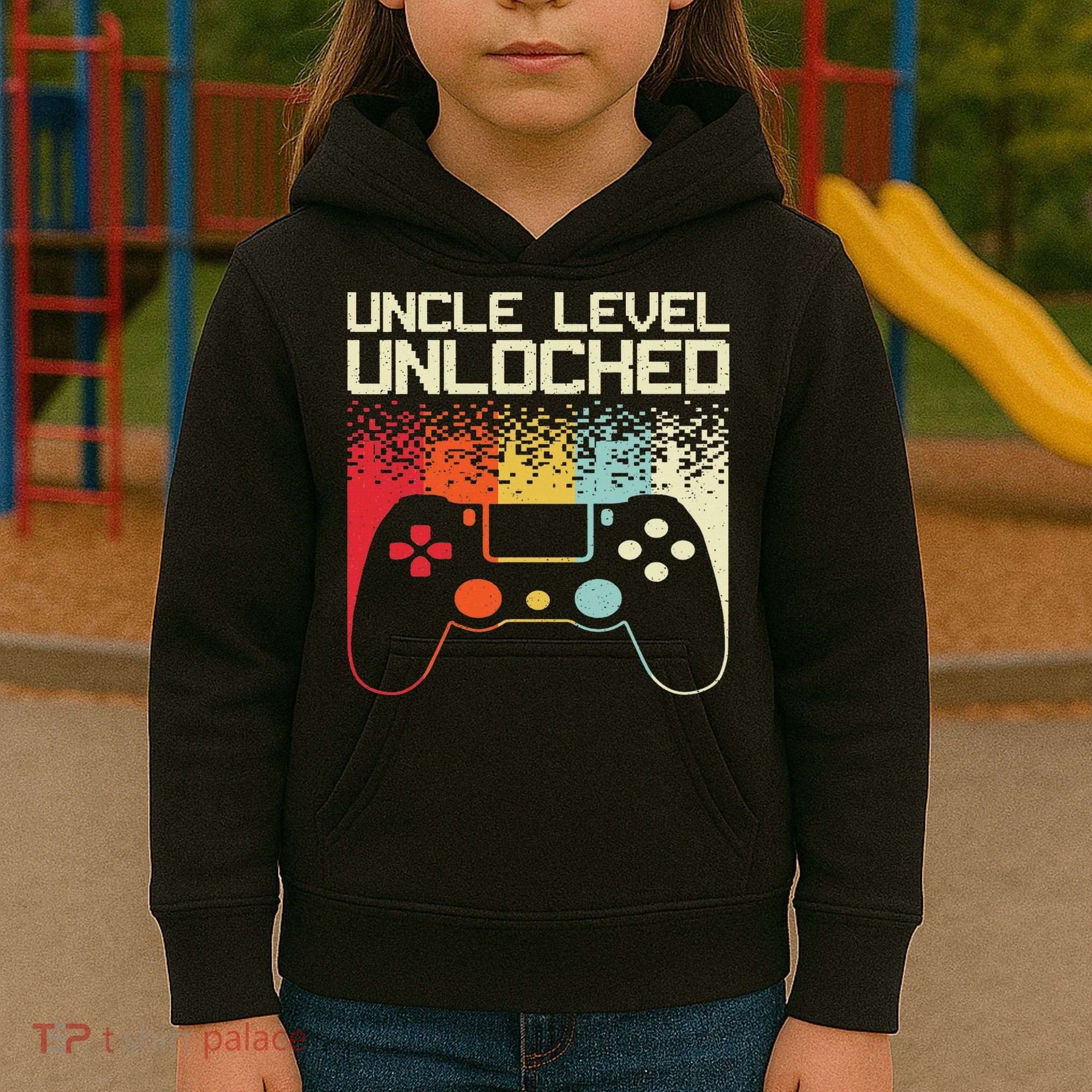 Gaming Uncle Art For Video Gamer First Time Uncle To Be Kids Hoodie