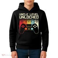 Gaming Uncle Art For Video Gamer First Time Uncle To Be Kids Hoodie thumb 4