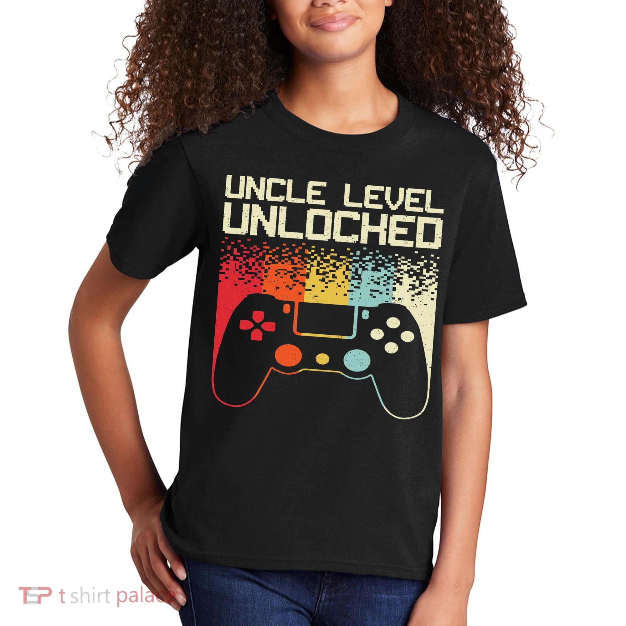 Gaming Uncle Art For Video Gamer First Time Uncle To Be Kids T-Shirt
