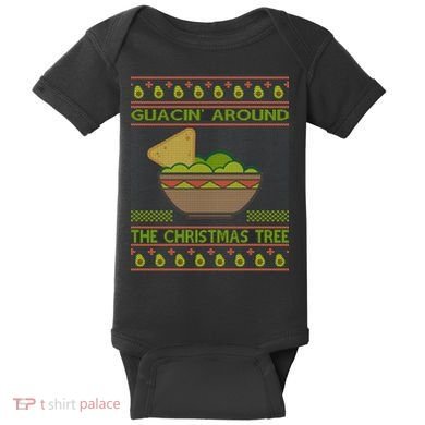 Guacin' Around The Christmas Tree Baby Bodysuit