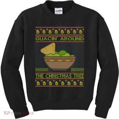 Guacin' Around The Christmas Tree Kids Sweatshirt