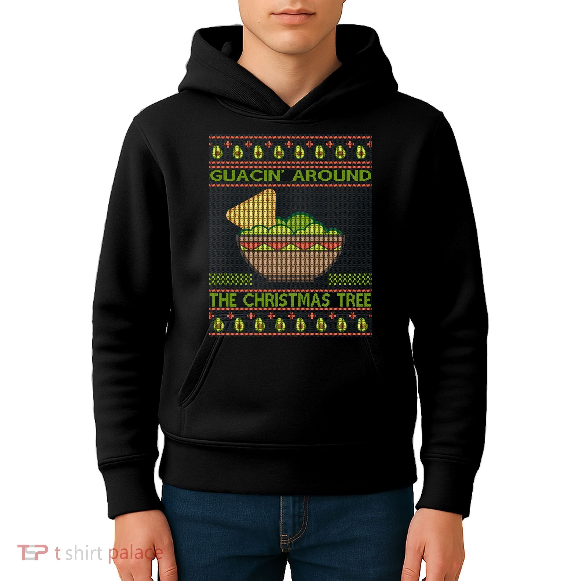 Guacin' Around The Christmas Tree Kids Hoodie