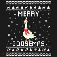 Geese Ugly Christmas Sweater Geese Lover Holiday Present Cool Gift Doggie Tank thumb 4