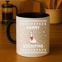 Geese Ugly Christmas Sweater Geese Lover Holiday Present Cool Gift Coffee Mug thumb 4