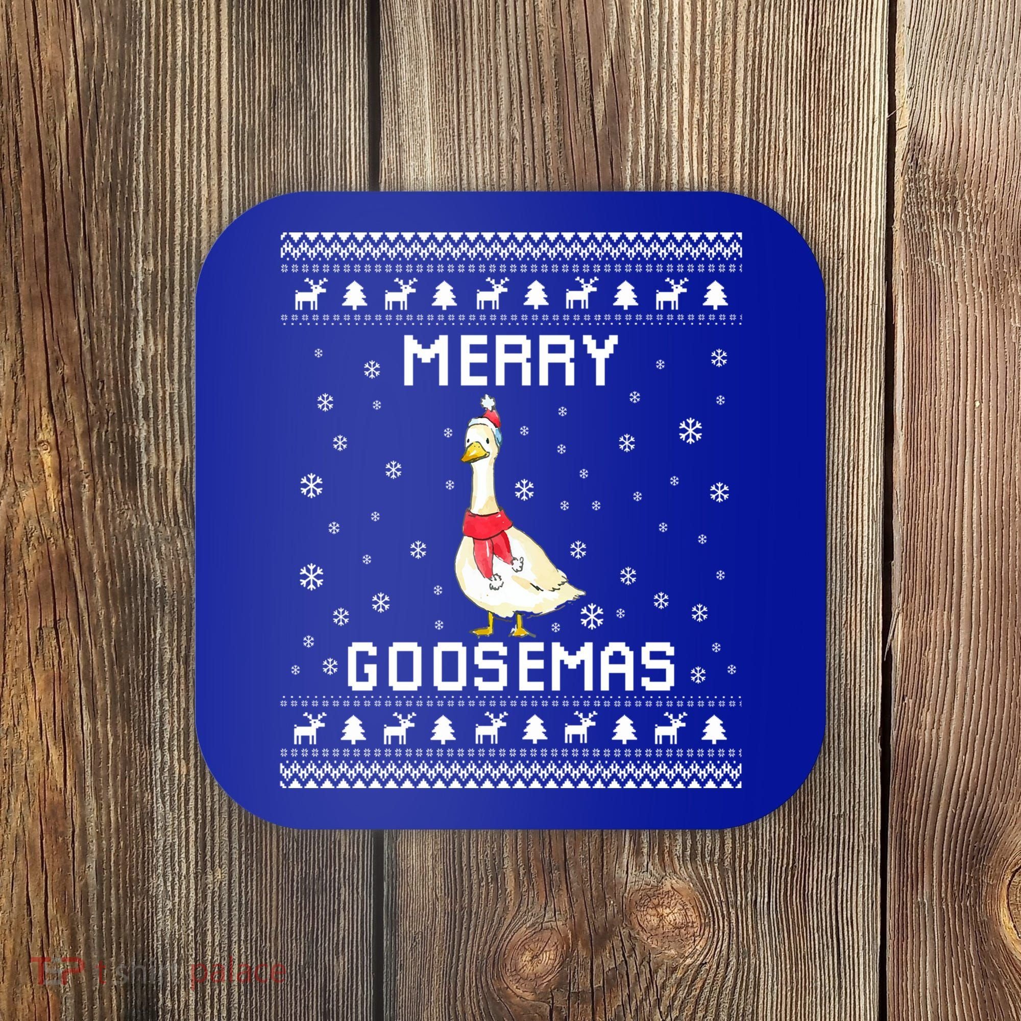 Geese Ugly Christmas Sweater Geese Lover Holiday Present Cool Gift Coaster