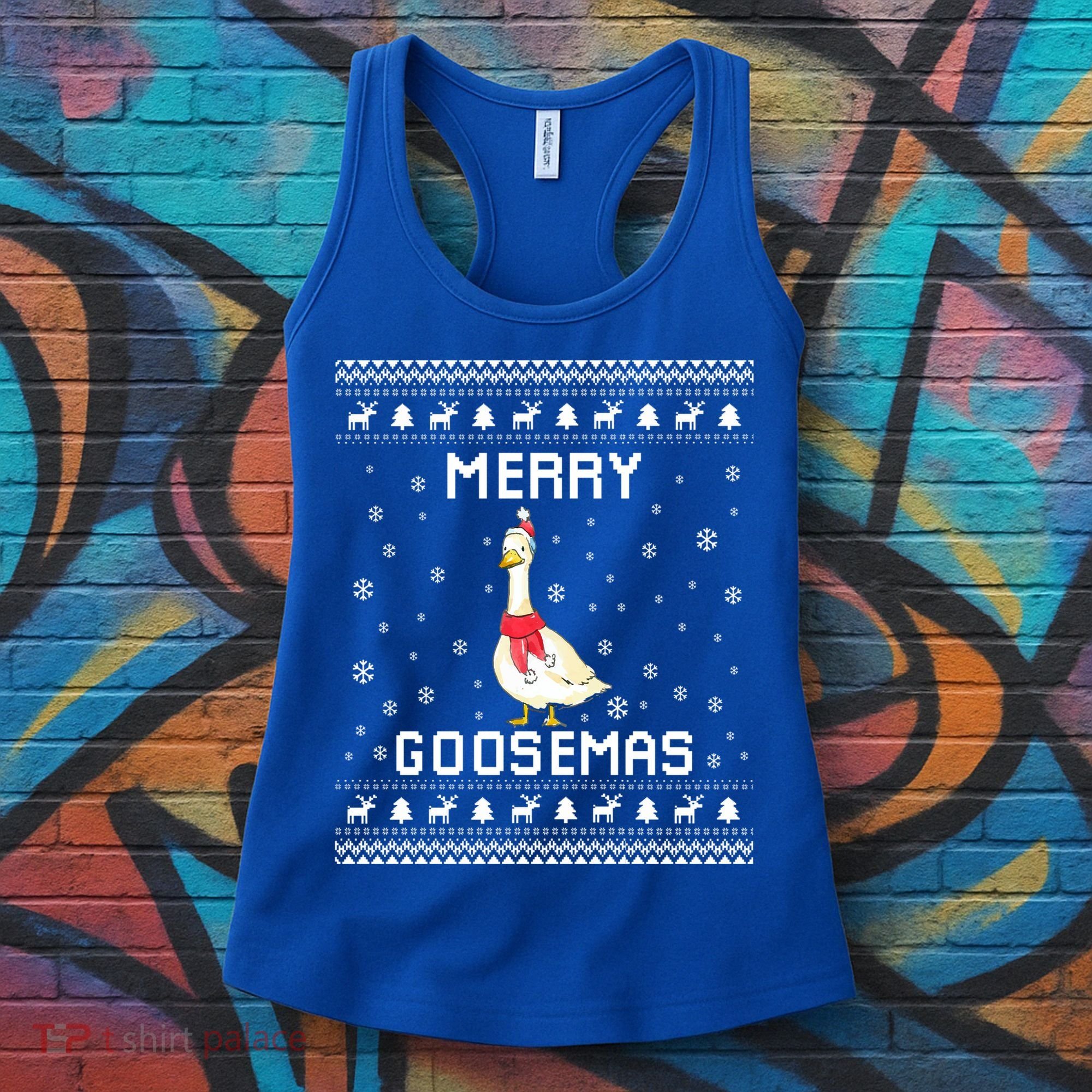 Geese Ugly Christmas Sweater Geese Lover Holiday Present Cool Gift Women's Tank Top