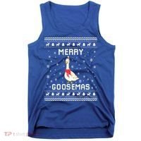 Geese Ugly Christmas Sweater Geese Lover Holiday Present Cool Gift Tank Top thumb 0
