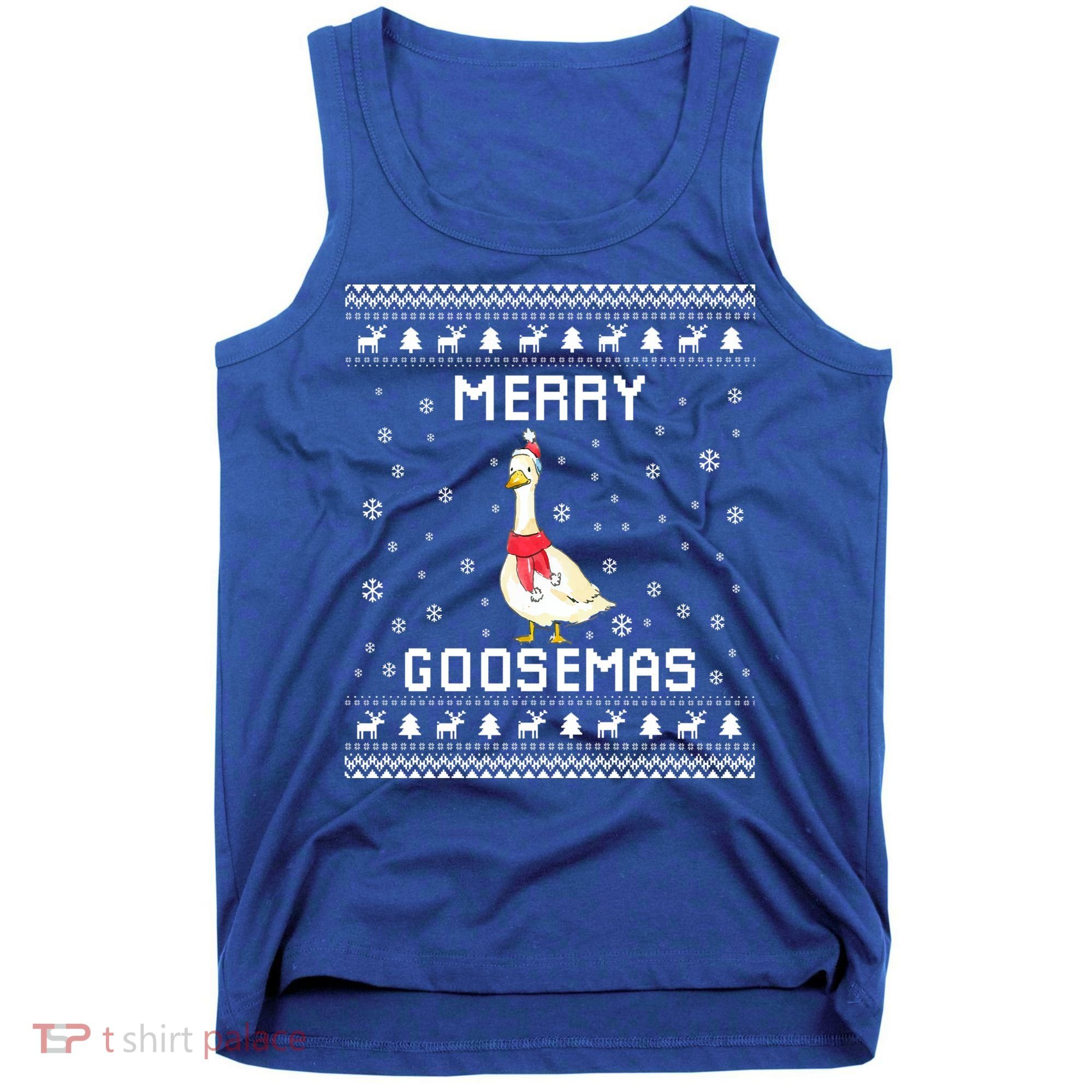 Geese Ugly Christmas Sweater Geese Lover Holiday Present Cool Gift Tank Top