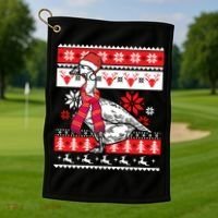 Goose Ugly Christmas Golf Towel thumb 1