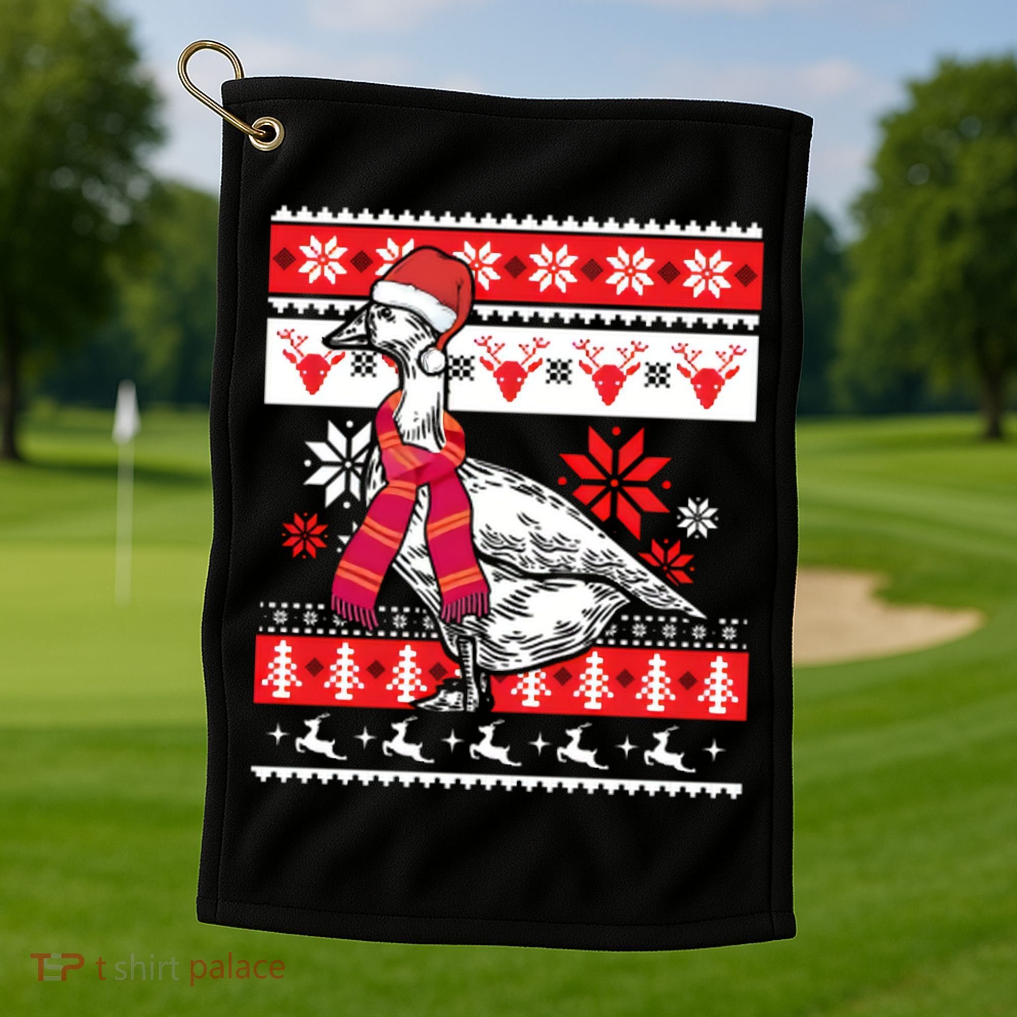 Goose Ugly Christmas Golf Towel