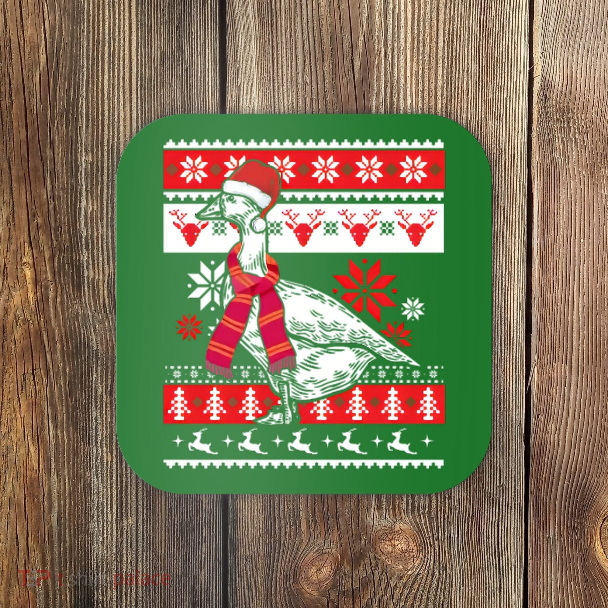 Goose Ugly Christmas Coaster