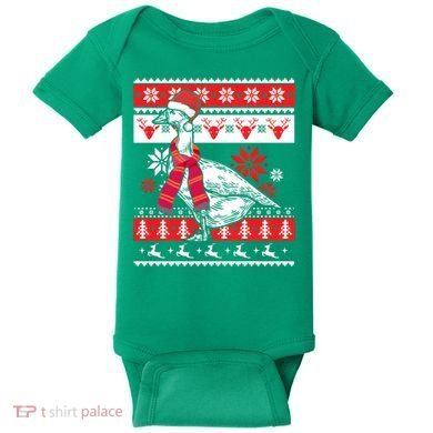 Goose Ugly Christmas Baby Bodysuit