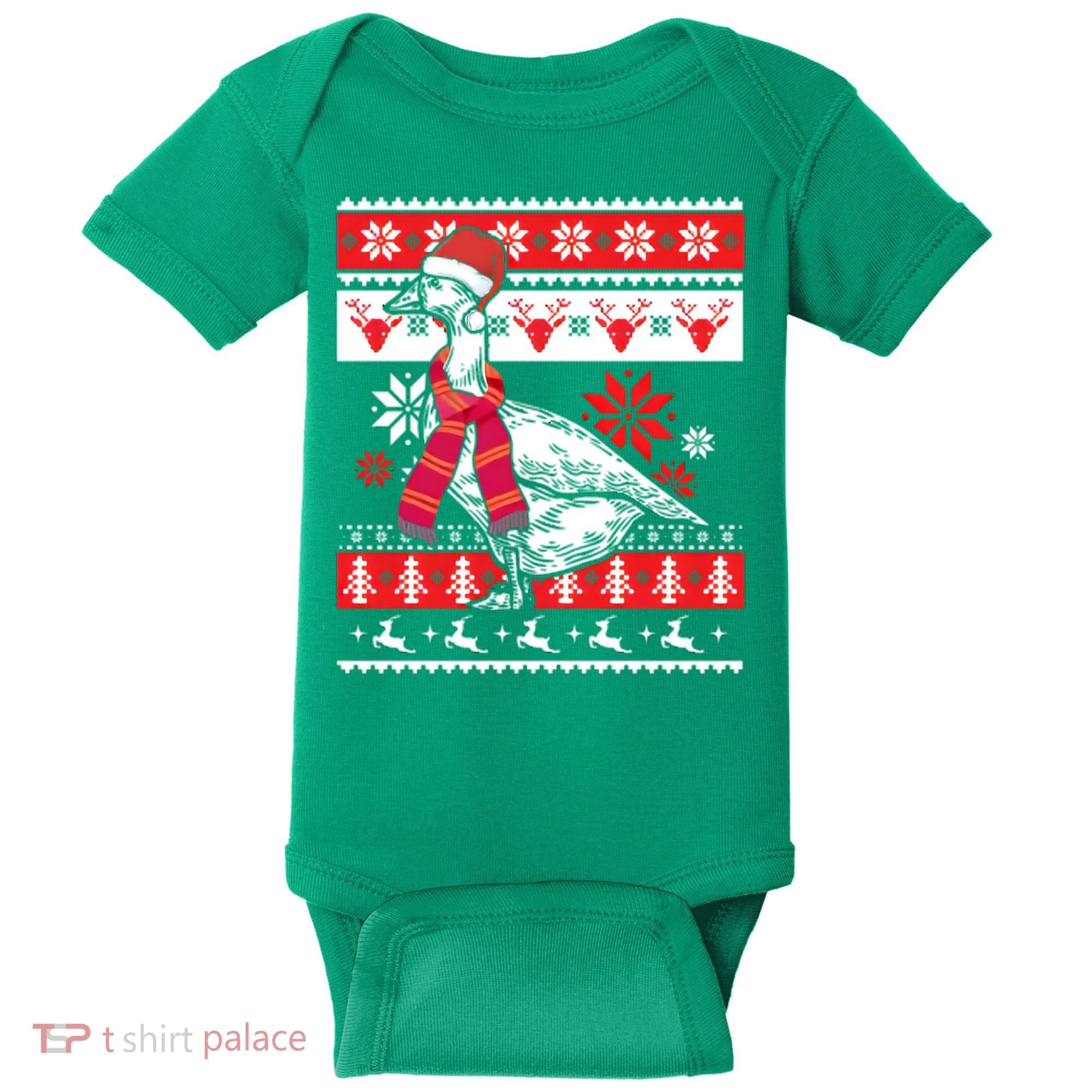 Goose Ugly Christmas Baby Bodysuit