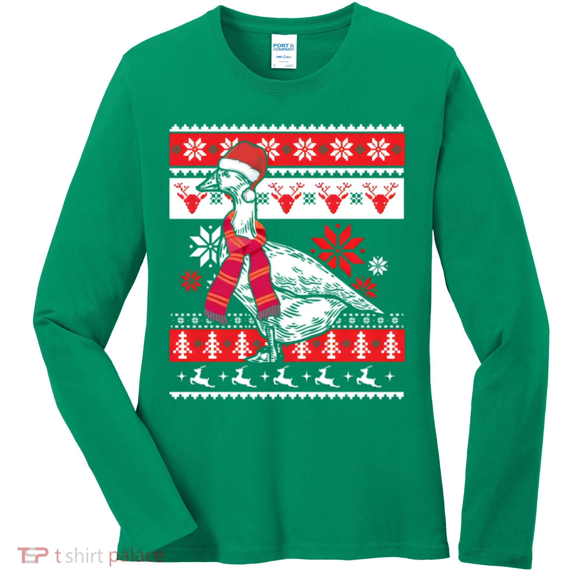 Goose Ugly Christmas Women's Long Sleeve Shirt