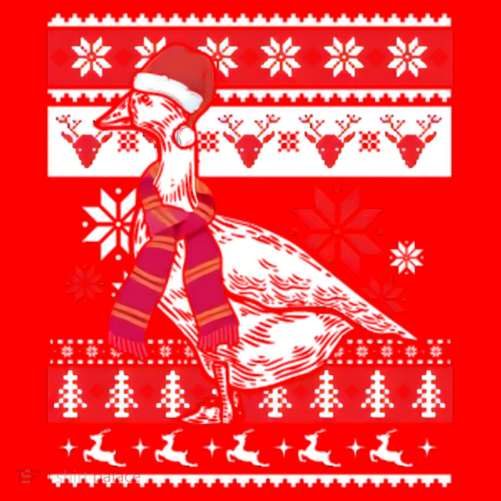Goose Ugly Christmas Santa Hat