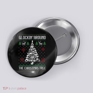 Guns Ugly Christmas Sweaters For Gun Lovers Button